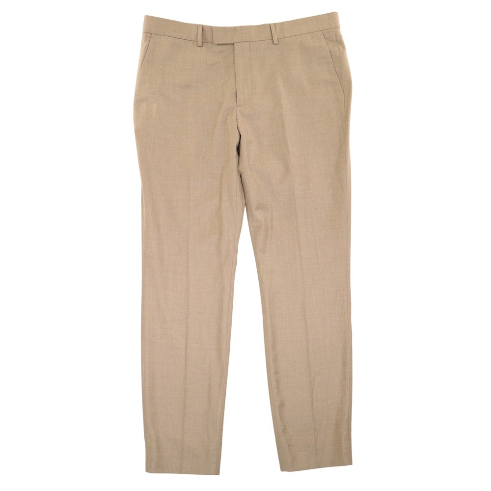 J.Lindeberg Grant Flannel Pants Dress Trousers Sand Wool Men 54 EU 36x33 NWT